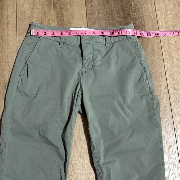 FRANK & EILEEN Wicklow Crop Chino Raw Hem Pants Size 00 Gray Green Color - Picture 6 of 11